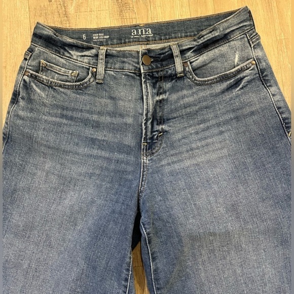 A.N.A. Denim Wide Leg Crop Pants High Rise 6 - Picture 3 of 12